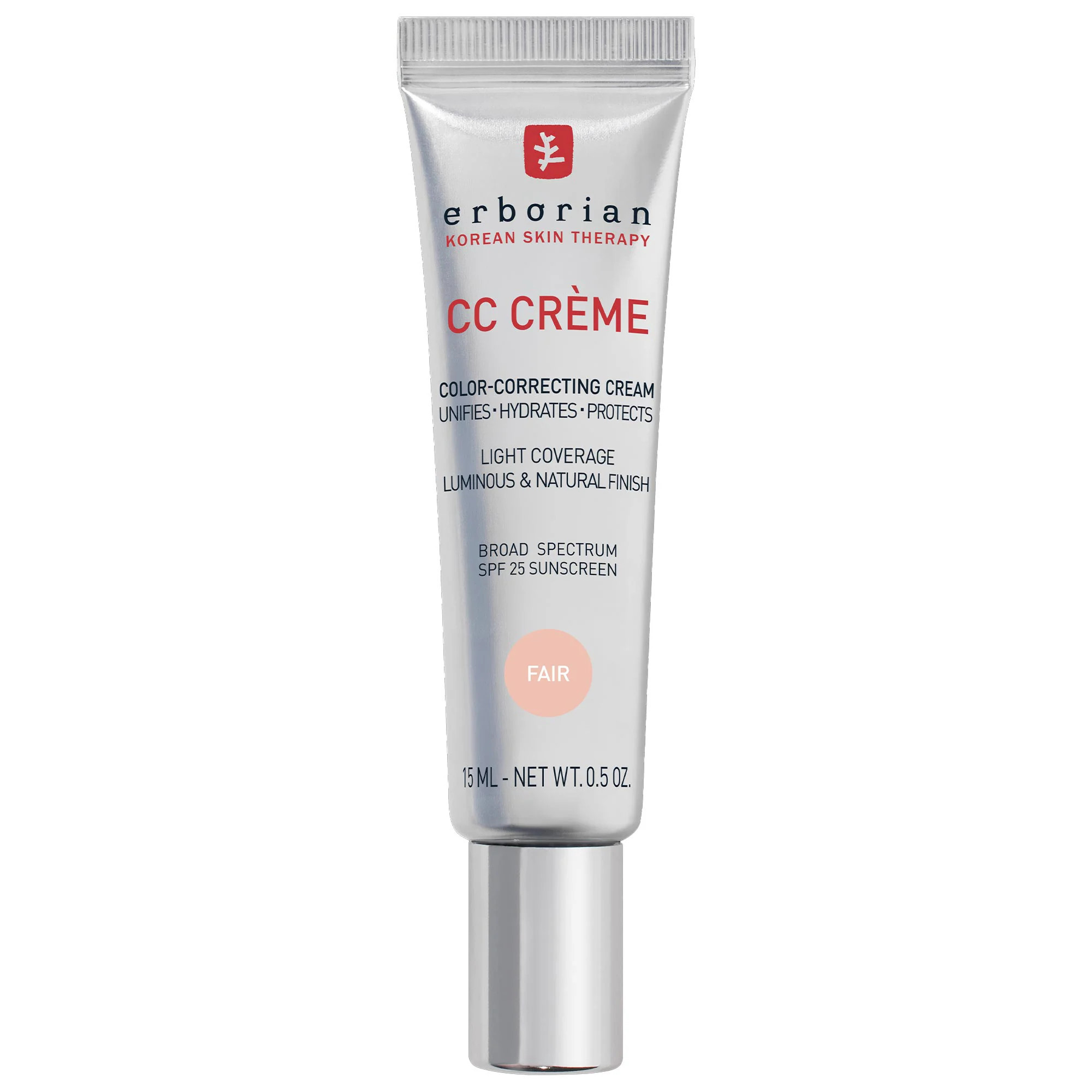 Erborian CC Cream Color-Corrector for Natural Luminous Finish with Korean Centella Asiatica Extract Fair 0.5 oz/15 mL | Sephora (US)