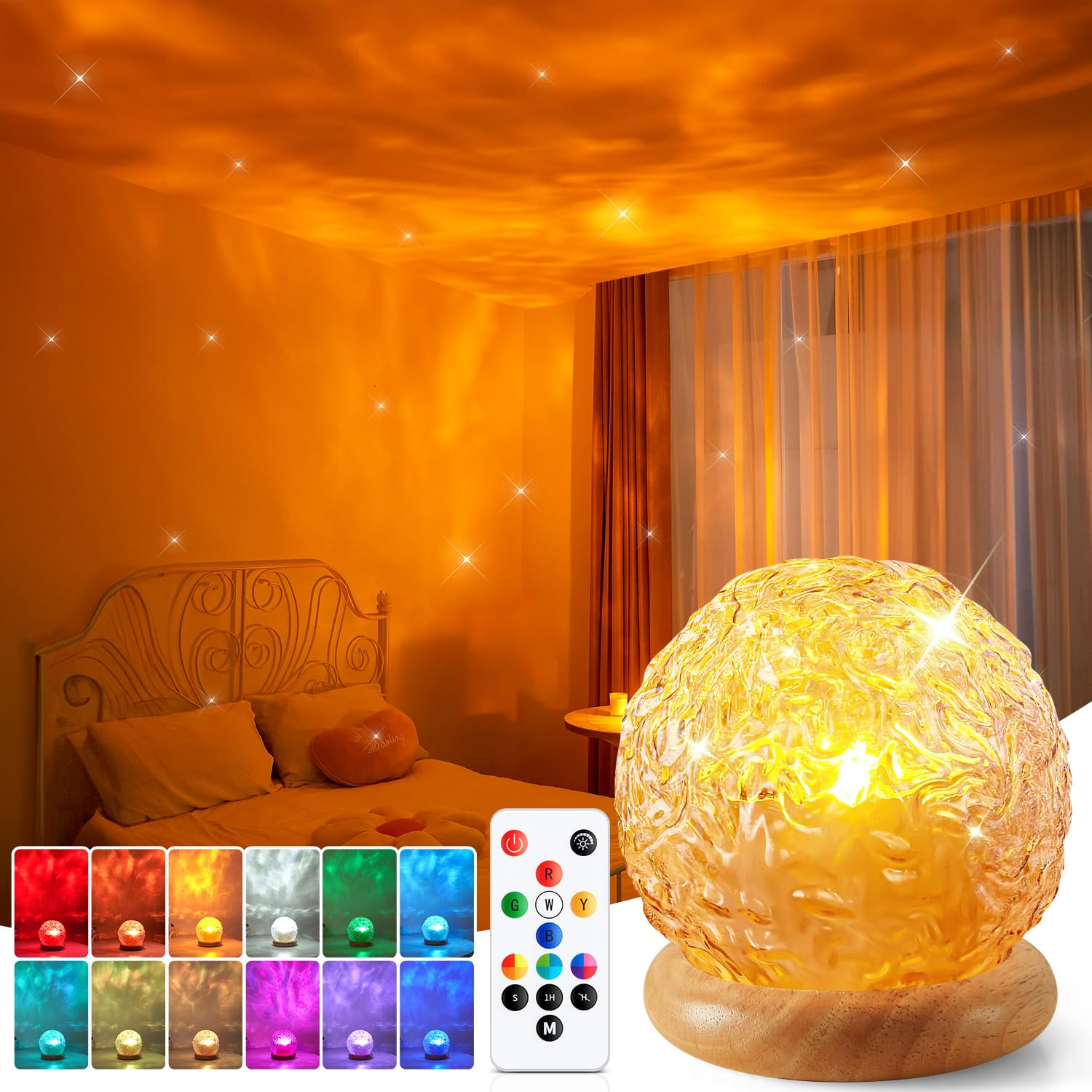 Ambient Lighting, 216 Modes Mood Lighting, 3-in-1 Sunset Lamp & Ocean Lamp & Northern Lights Proj... | Amazon (US)