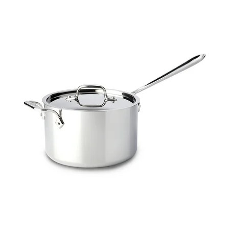 All-Clad Tri-Ply Stainless 4 qt. Sauce Pan w/Lid & Loop | Walmart (US)