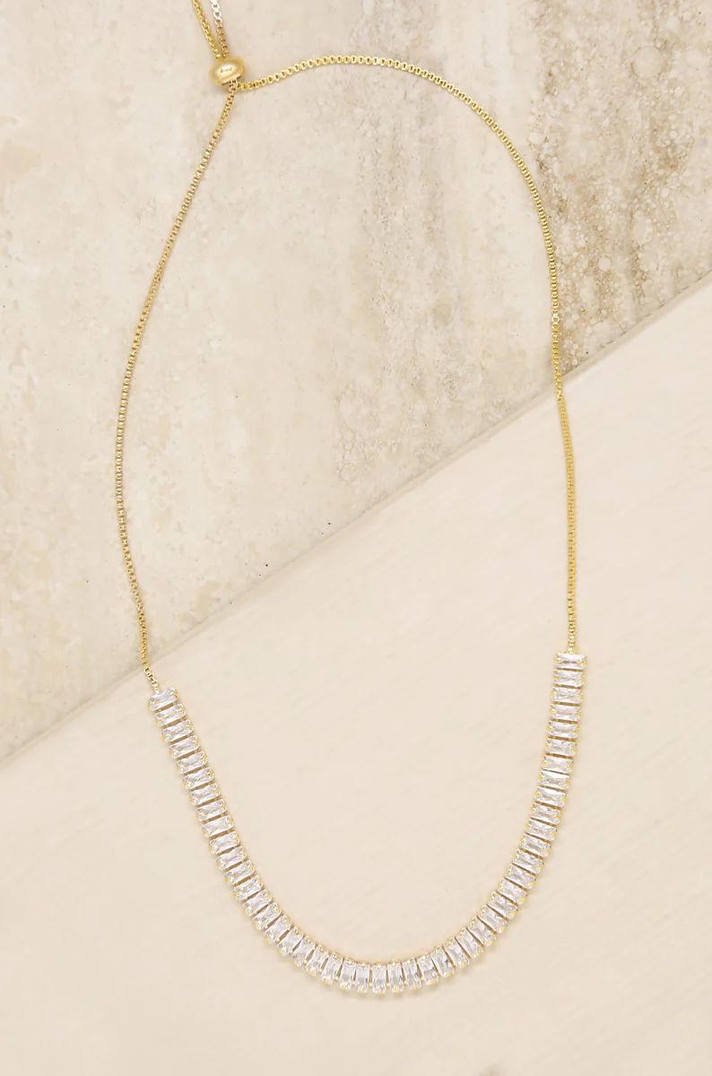 Delicate Crystal Statements 18k Gold Plated Adjustable Necklace | Ettika