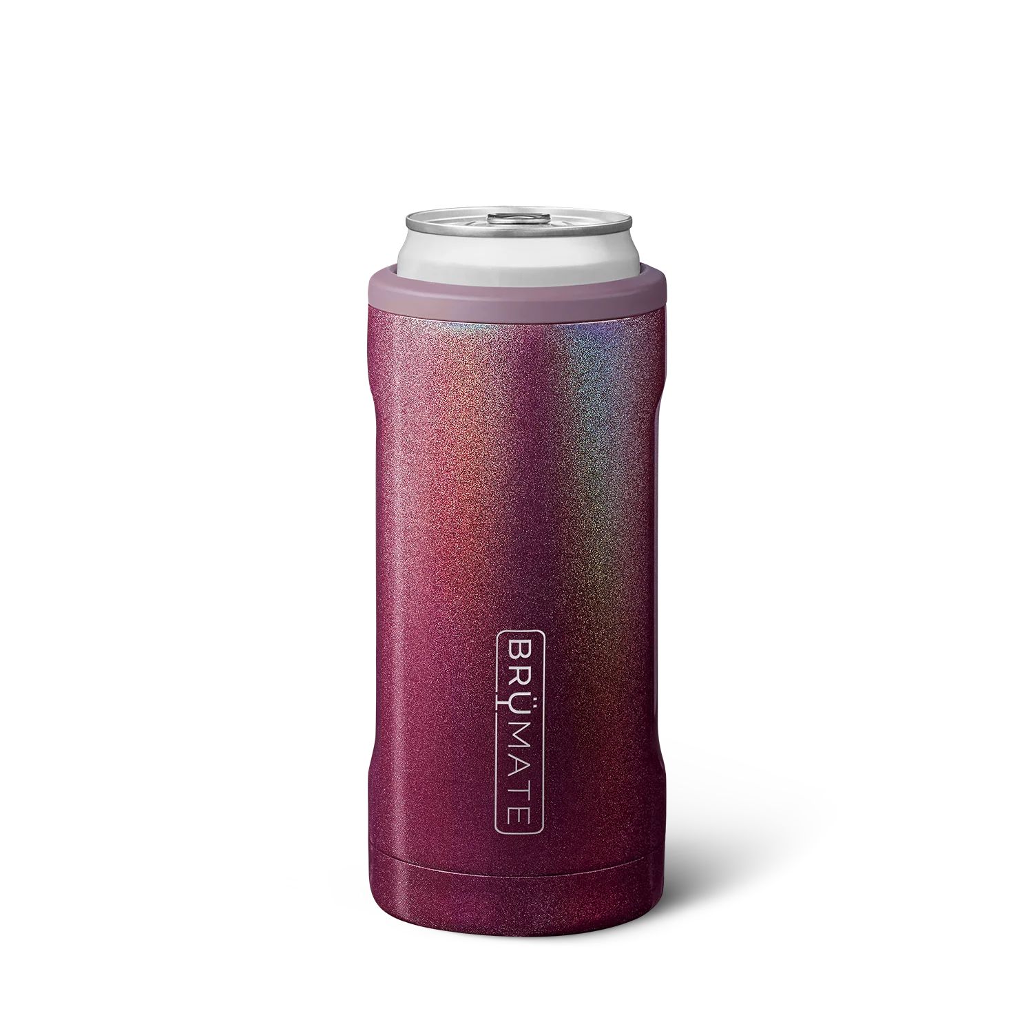 Hopsulator Slim Can Cooler (12oz) - Glitter Merlot | Brumate