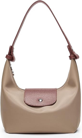 Mini Nylon Crossbody Bag for Women, Convertible Crescent Shoulder Purse | 2 detachable straps for... | Amazon (US)
