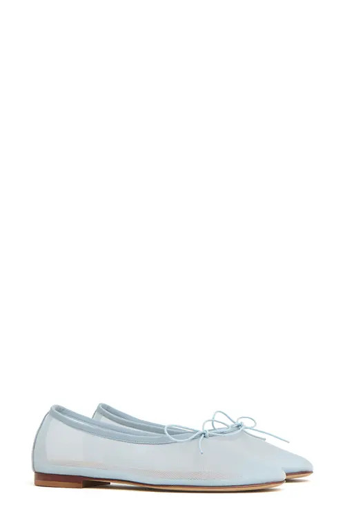 Mansur Gavriel Dream Mesh Ballerina Flat in Baby Blue at Nordstrom, Size 36.5 | Nordstrom
