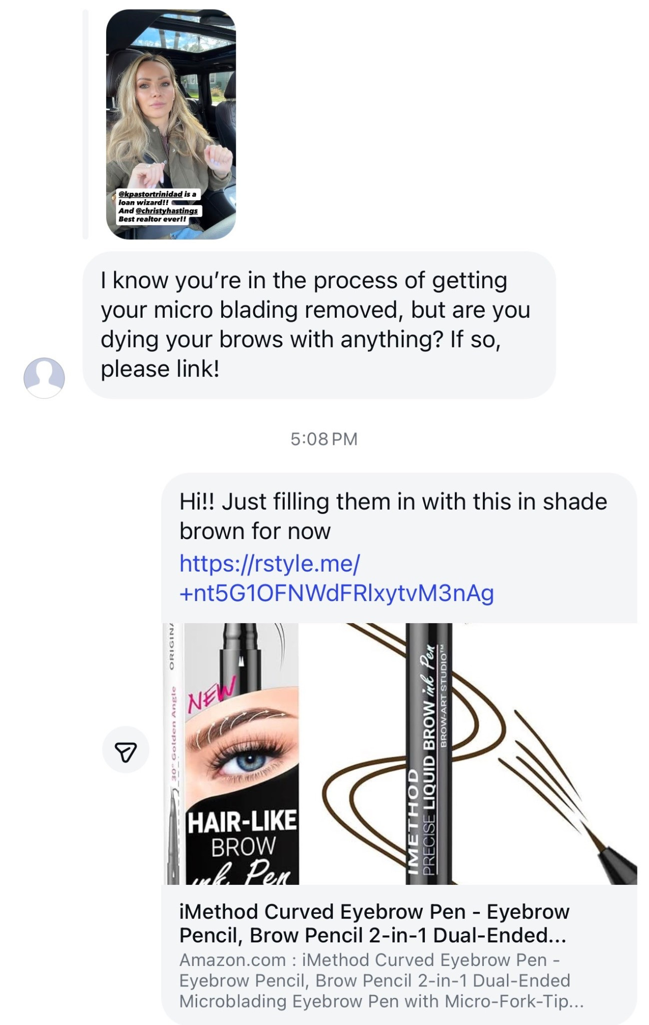 My favorite eyebrow product is an Amazon find. I’ve been filling mine in with shade Brown