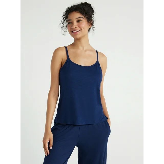 Joyspun Women's Ribbed Knit Sleep Camisole, Sizes S to 3X | Walmart (US)