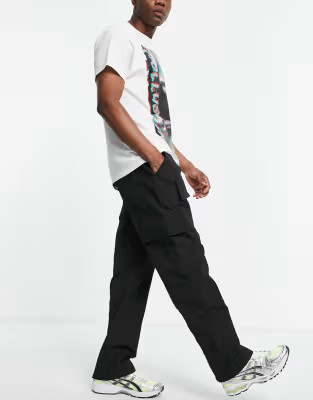 Jaded London straight leg cargo pants in black | ASOS (Global)