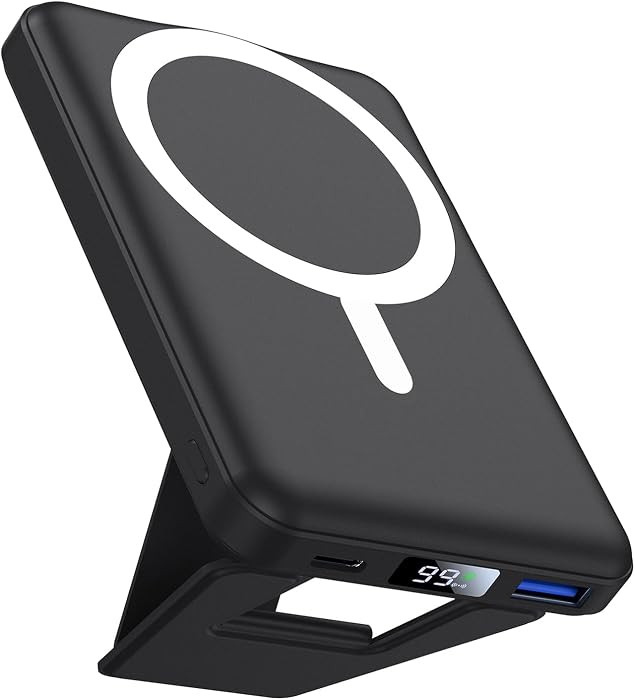 AOGUERBE Magnetic Power Bank, 10000mAh Wireless Portable Charger with Stand | Amazon (US)
