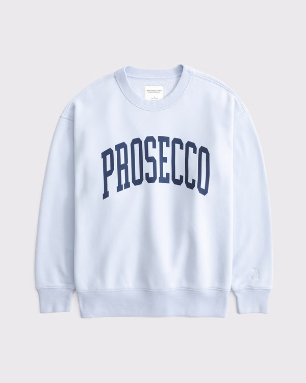 Prosecco Graphic Oversized Sunday Crew | Abercrombie & Fitch (US)