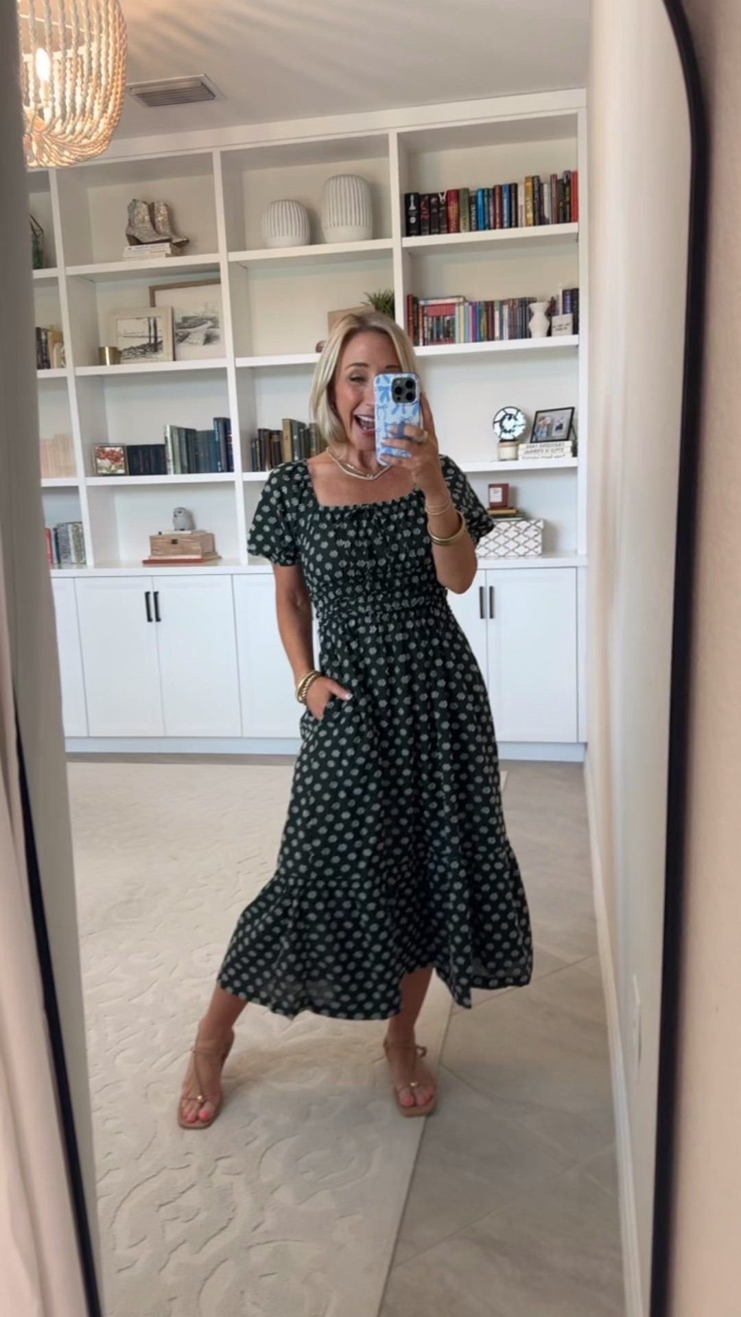 Walmart - unboxing - part 1. Puff Sleeve Square Neck Midi Dress - size XS. $29.98. 3 colors.

#LTKootd #LTKSeasonal #LTKOver40