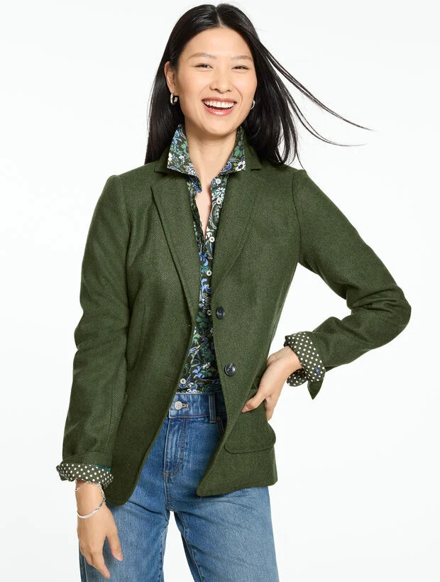 Classic Shetland Blazer - Herringbone | Talbots