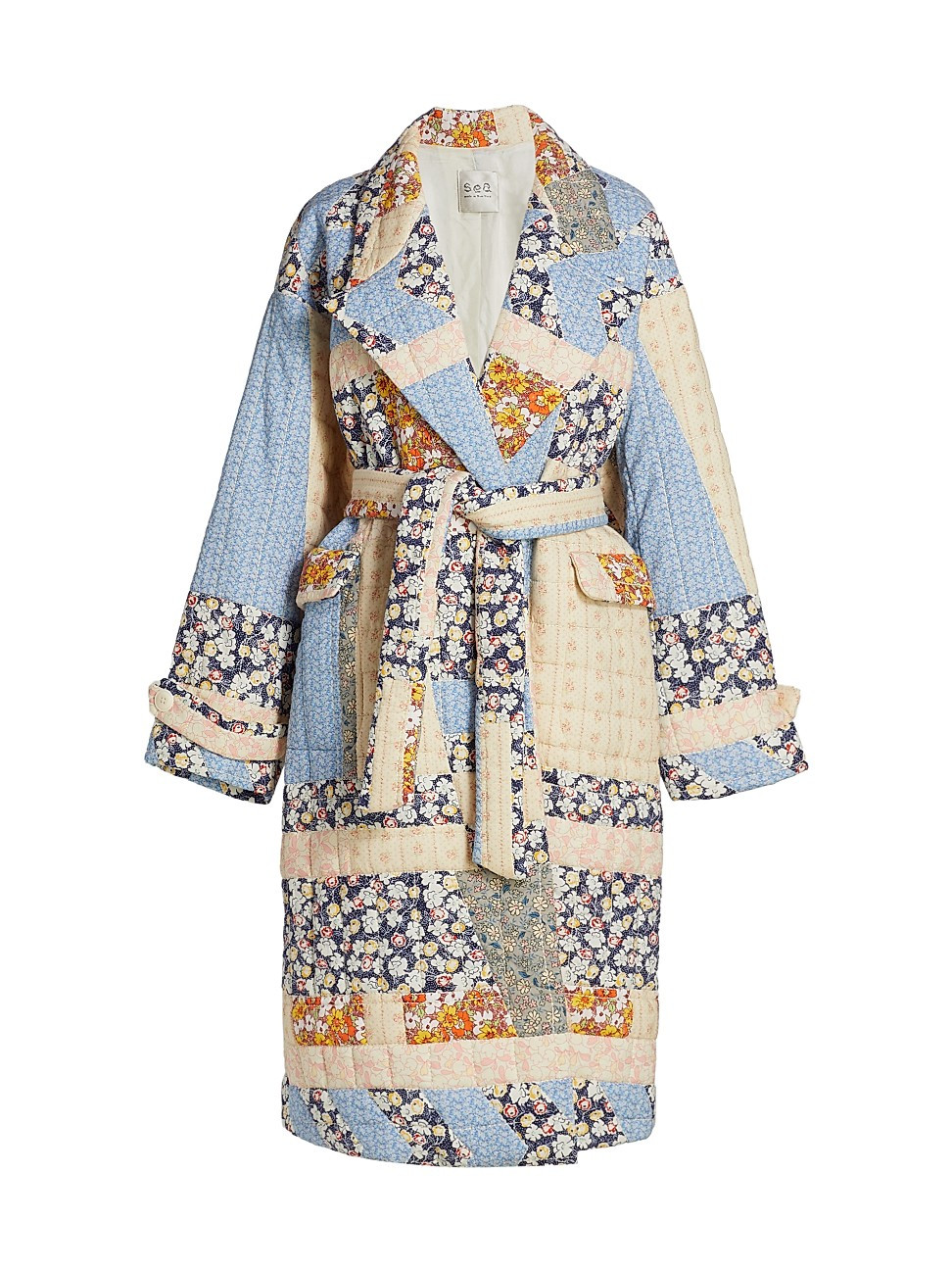 Sydney Patchwork Quilted Coat | Saks Fifth Avenue