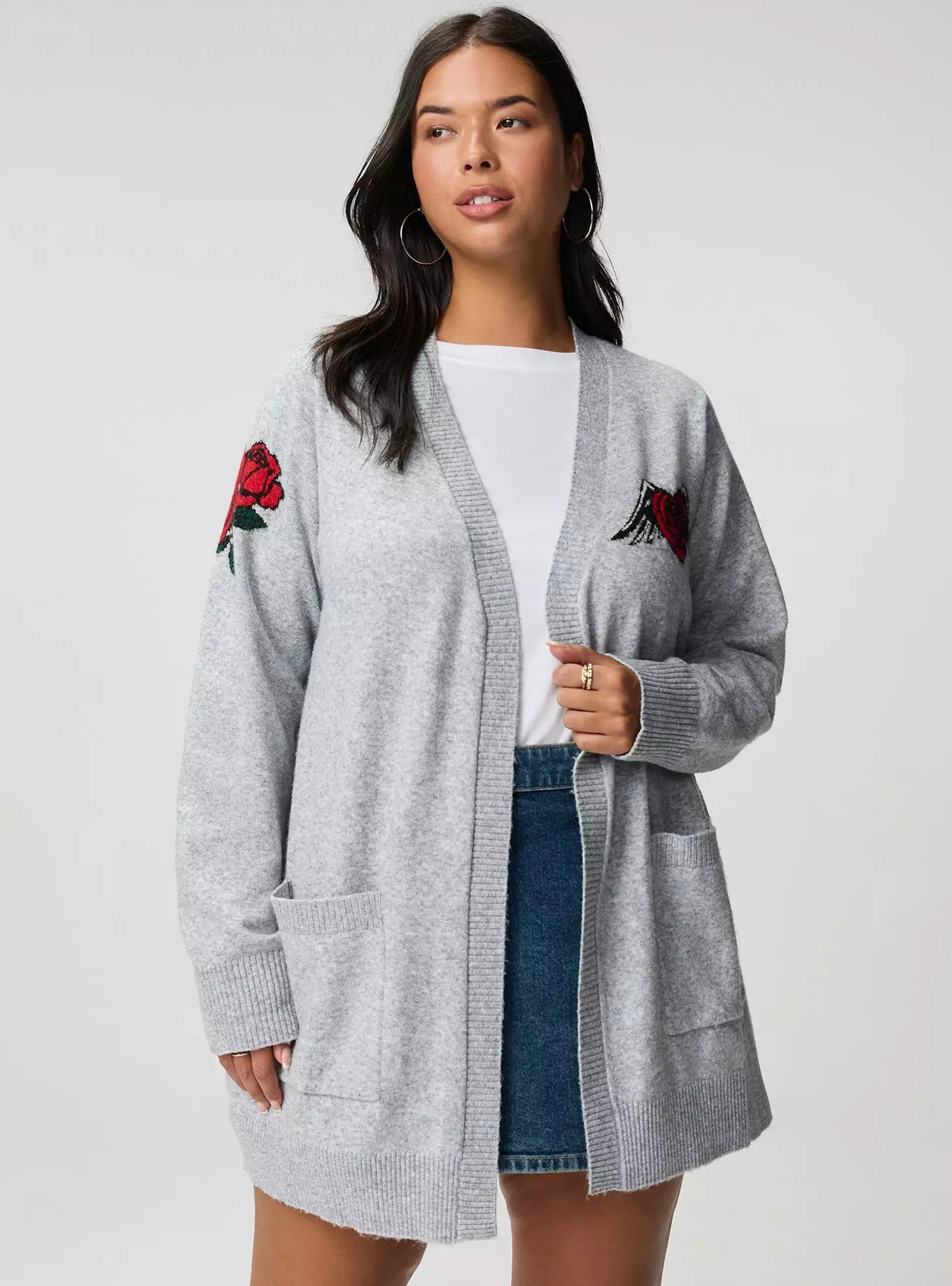 Vegan Cashmere Open Front Cardigan | Torrid (US & Canada)