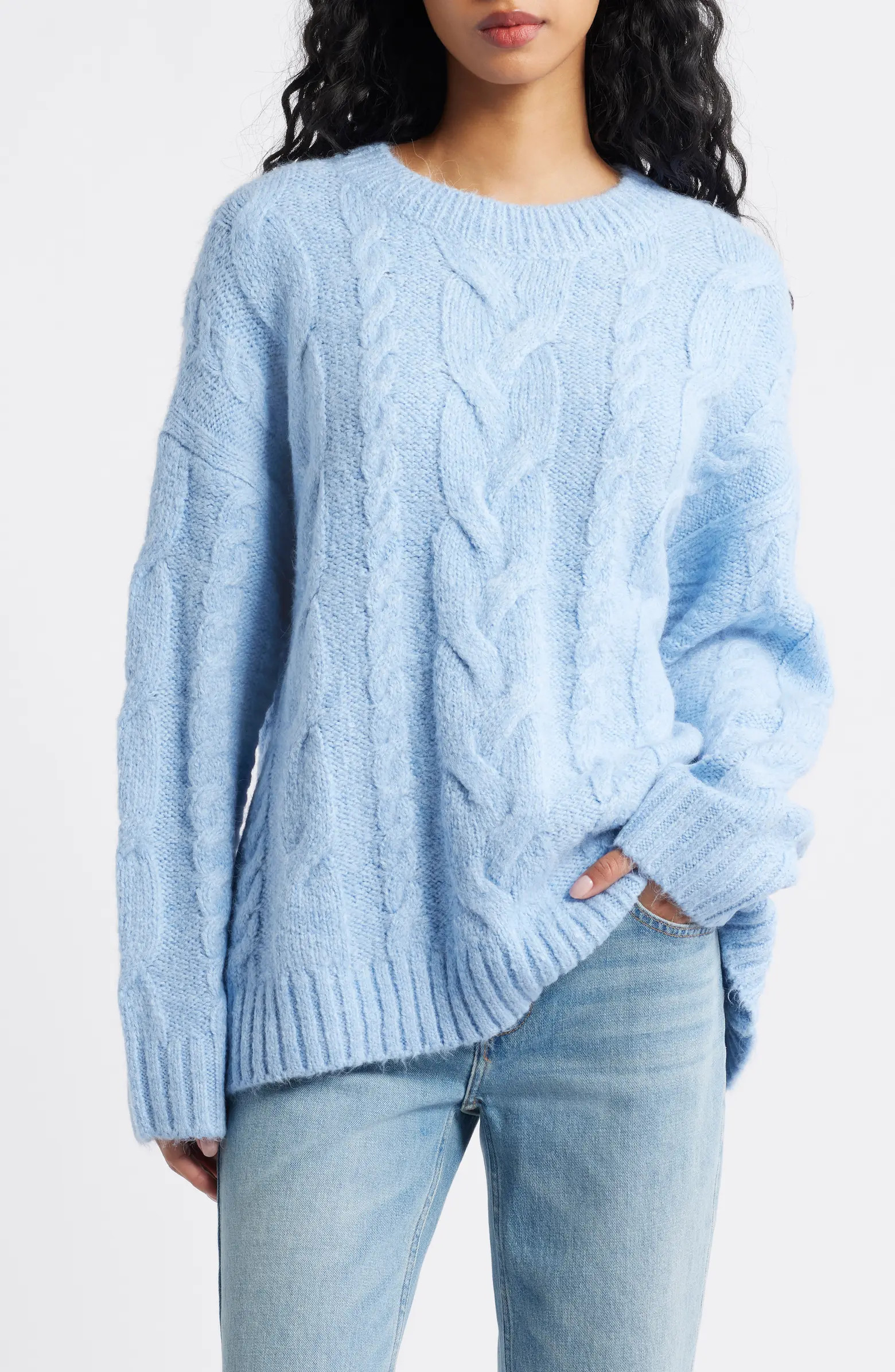 Oversize Cozy Cable Sweater | Nordstrom