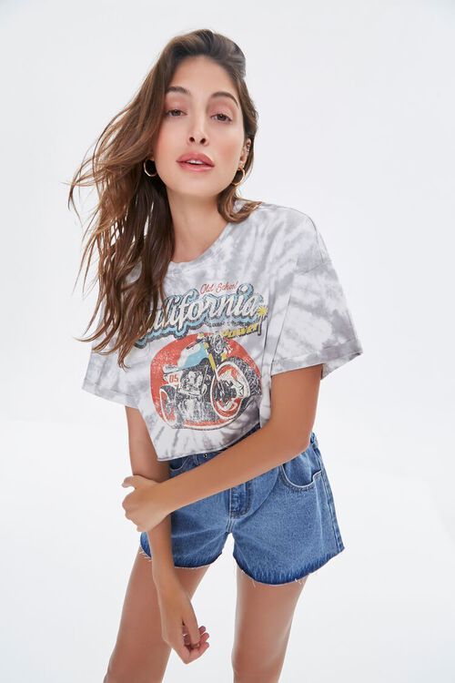 California Motorcycle Graphic Cropped Tee | Forever 21 (US)