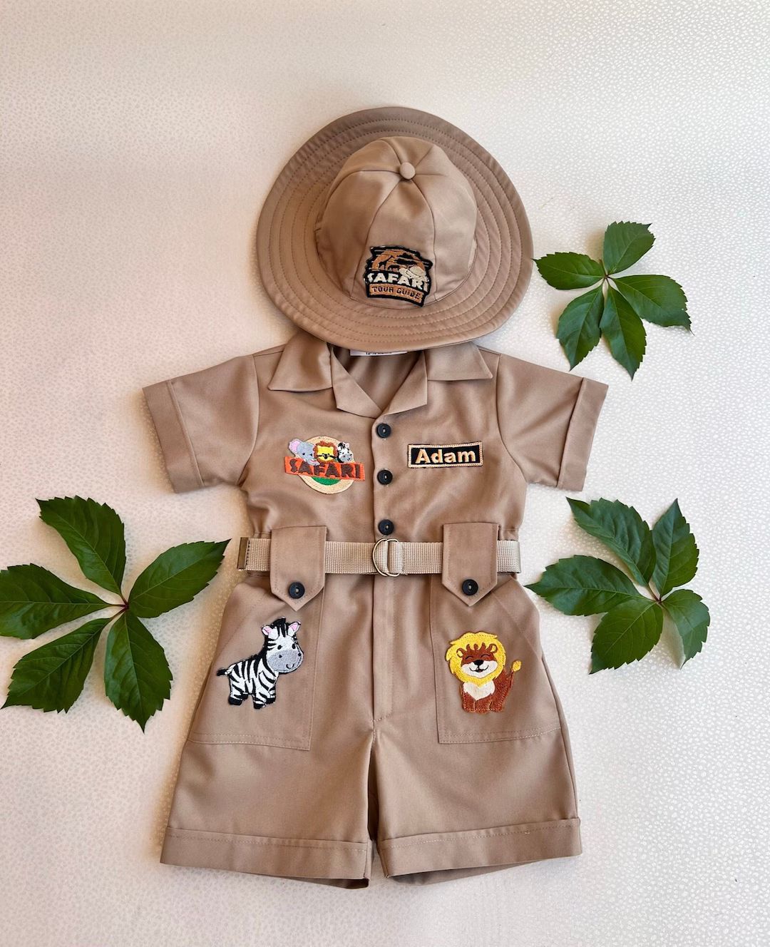 Personalized Safari Outfit One Piecesafari Hat Mickey Mouse Costume for Toddler 12-24-36 Months T... | Etsy (US)