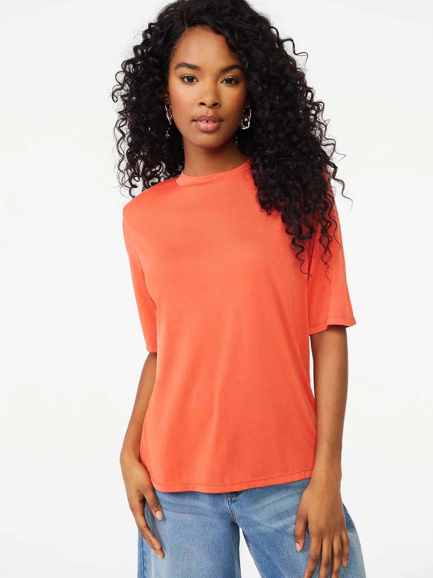 Scoop Women's Shoulder Pad T-Shirt | Walmart (US)