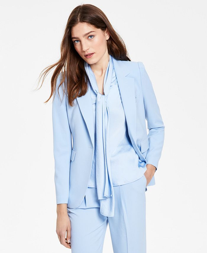 Bar III Textured-Crepe Single-Button Blazer, Created for Macy's & Reviews - Jackets & Blazers - W... | Macys (US)