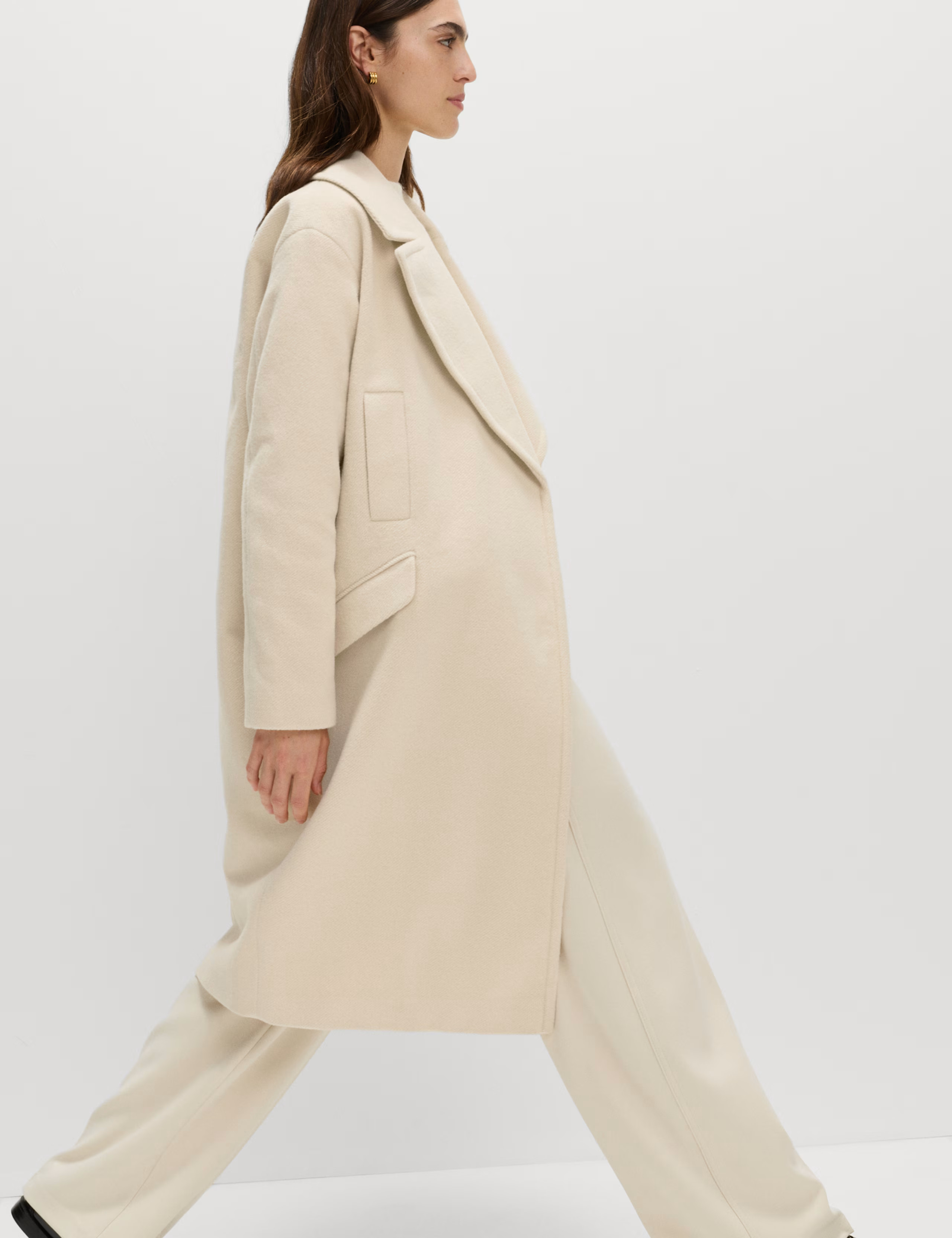 Twill Double Breasted Longline Tailored Coat | Marks & Spencer (UK)