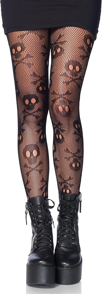 Leg Avenue womens Skull Fishnet Tights | Amazon (US)