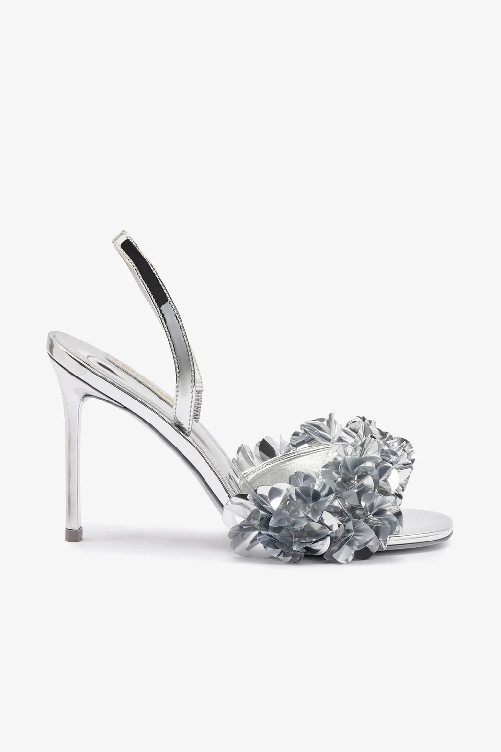 Morgan Sandal In Silver Specchio | Larroude