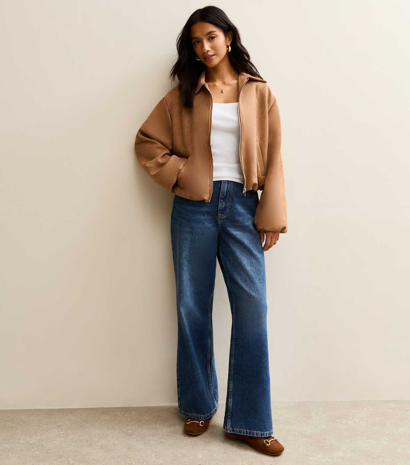 Petite White Ribbed Square Neck Top | New Look | New Look (UK)