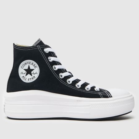 Womens Black & White Converse All Star Move Hi Trainers | schuh | Schuh