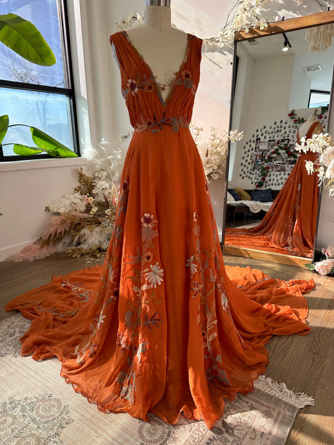 Autumn | Fall Wedding Dress | Forest Woodland Wedding Dress | Elven Wedding Dress | Orange Rust W... | Etsy (Global)