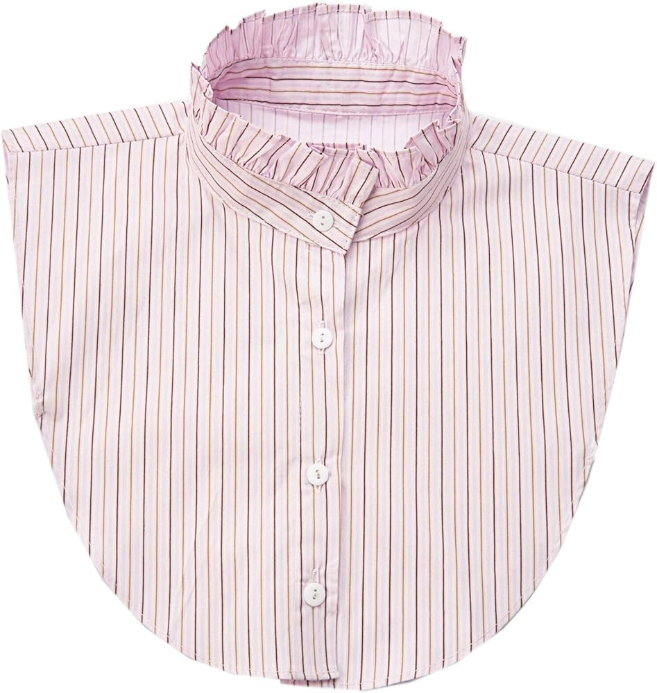 NIDMIDO Women Ruffle Mock Neck Detachable Half Blouse Shirts Fake Collar Dickey Collar Faux False... | Amazon (US)