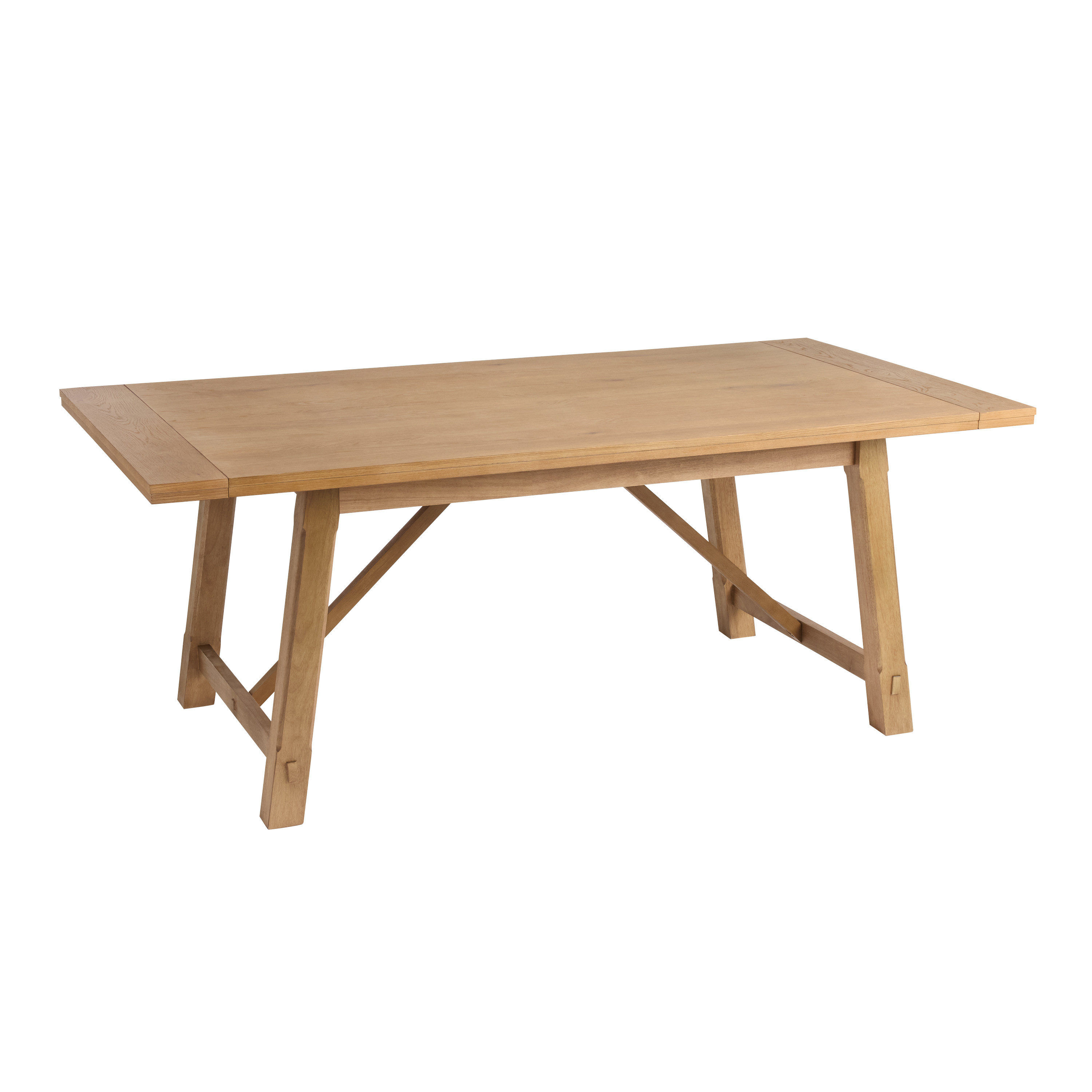 Emerson Brushed Golden Oak Farmhouse Extension Dining Table | World Market