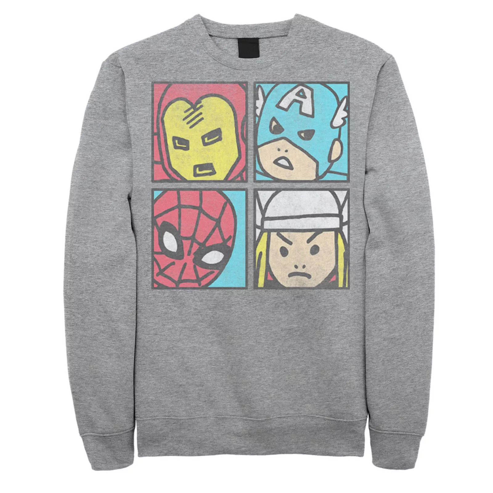 Men's Marvel Avengers Doodle Box Up Sweatshirt, Size: XL, Med Grey | Kohl's