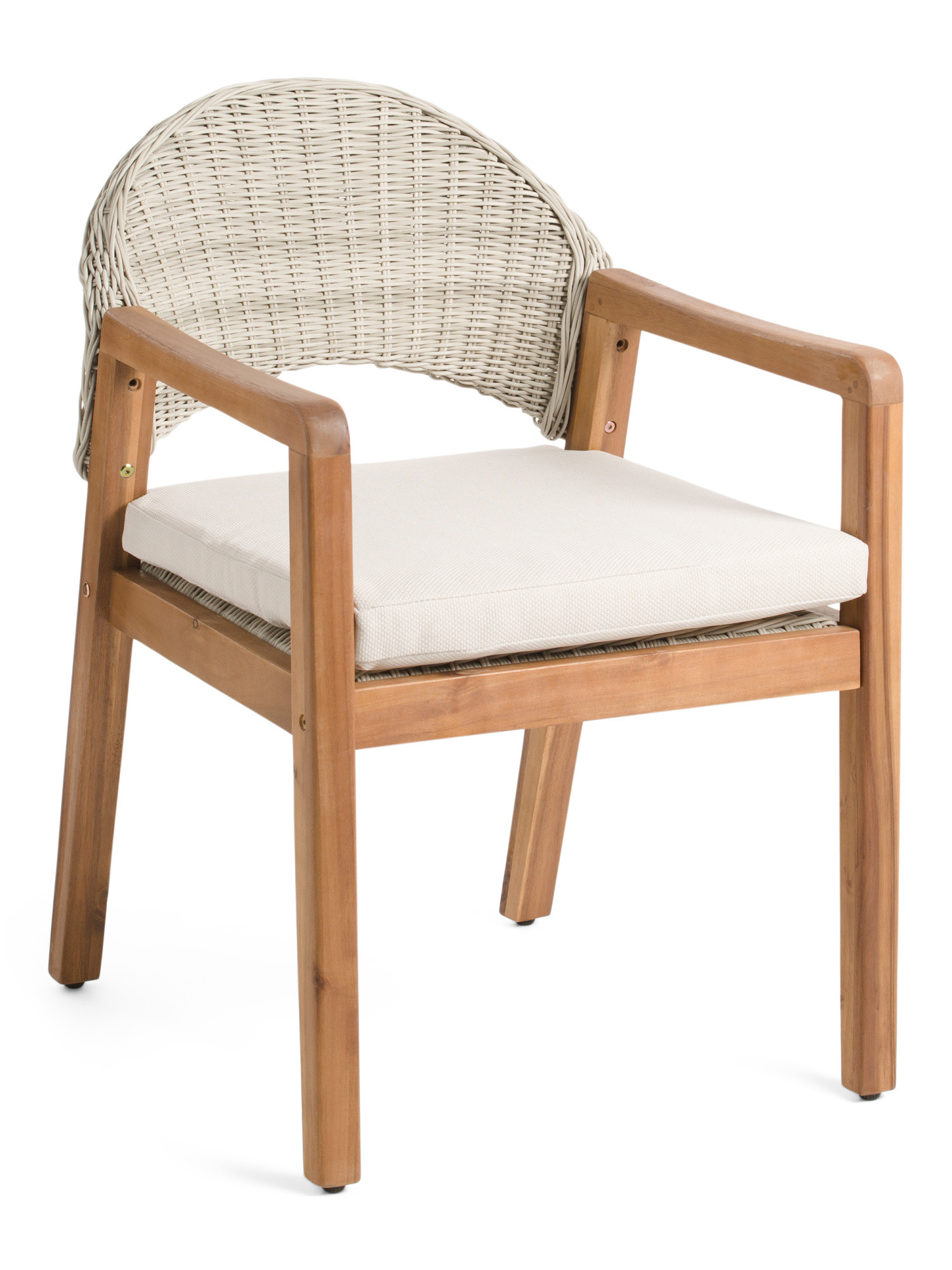 Outdoor Wicker And Acacia Wood Dining Chair | Marshalls