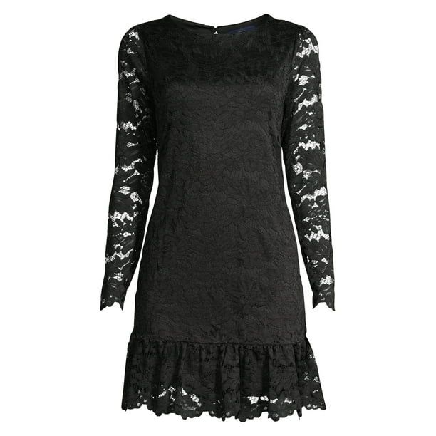 Scoop Women's Floral Print Lace Mini Dress | Walmart (US)