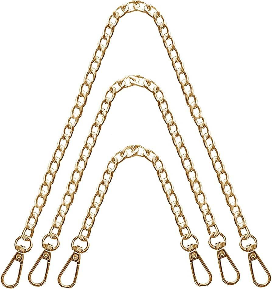 Yiaizhuo 3 Pack (16",36",48") Gold Purse Chain Strap Bag Chains for Handbags | Amazon (US)