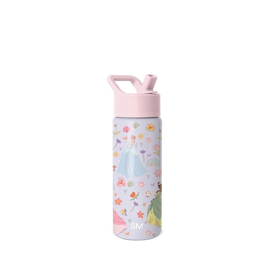Simple Modern Kids Summit Water Bottle with Straw Lid | Disney Princesses 18oz Stainless Steel Cu... | Amazon (US)