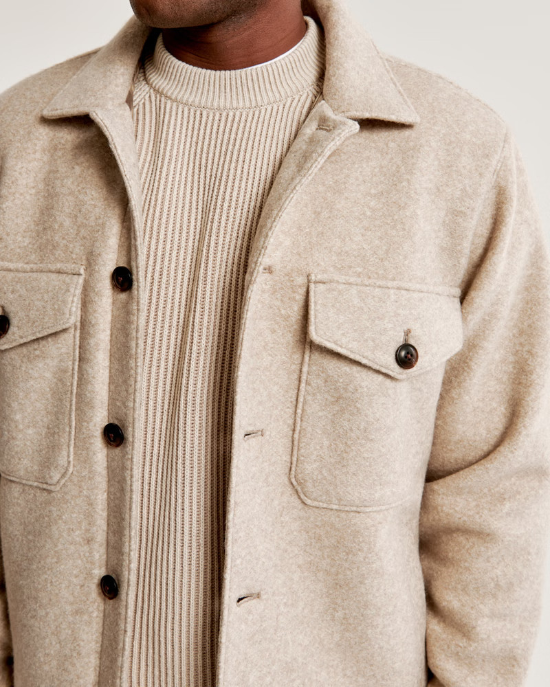 Elevated Shirt Jacket | Abercrombie & Fitch (US)