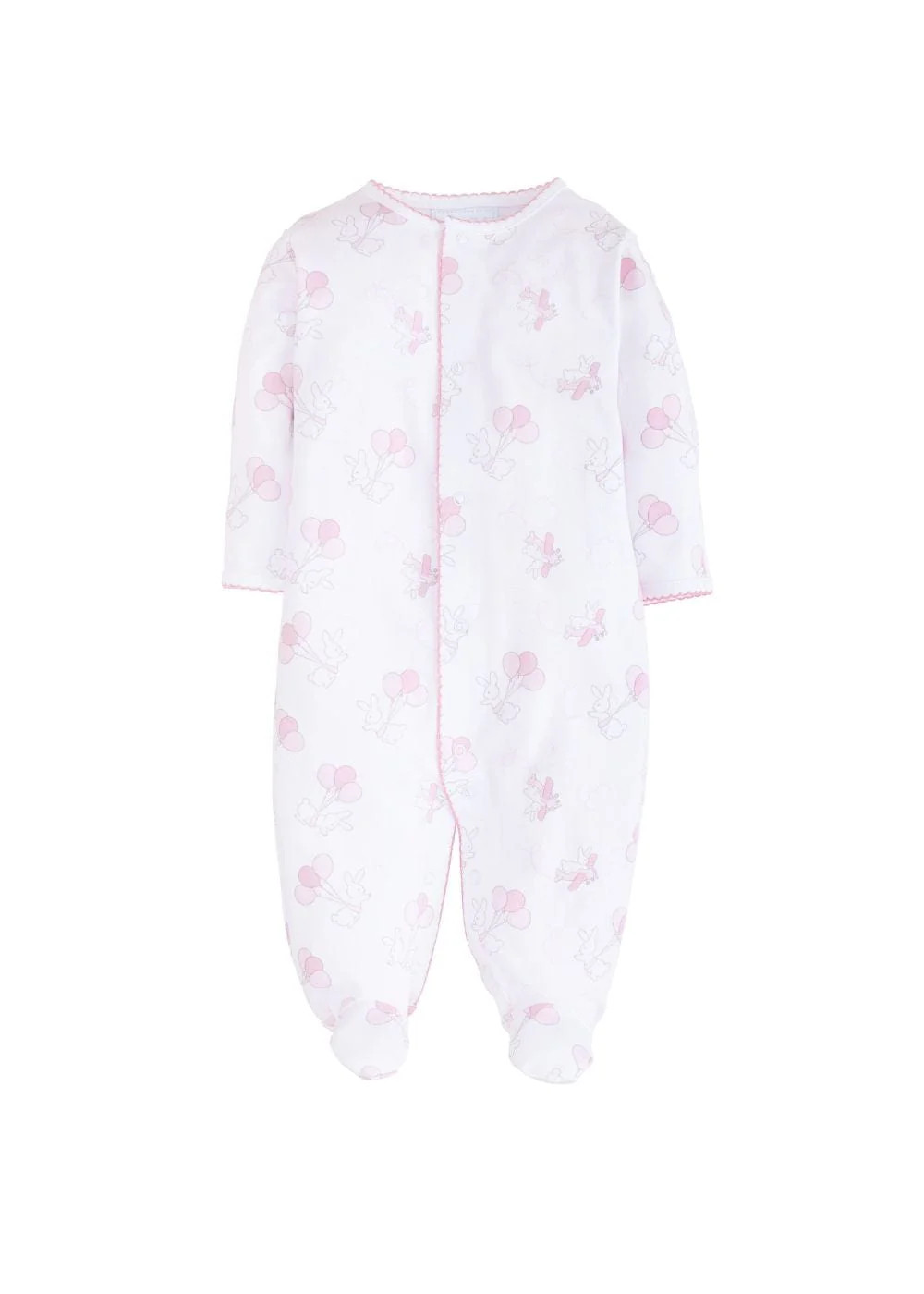 Printed Footie - Pink Flying Bunny | Little English