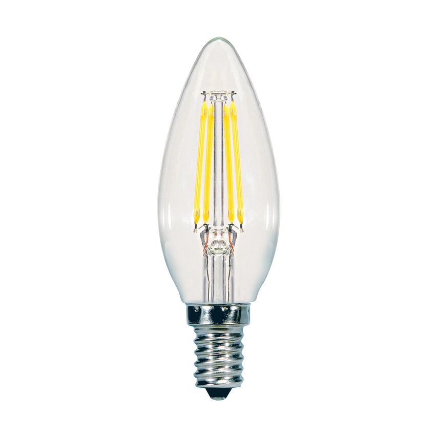 5.5W B10 LED Clear Dimmable Candelabra E12 500lm 2700k JA8 | Visual Comfort