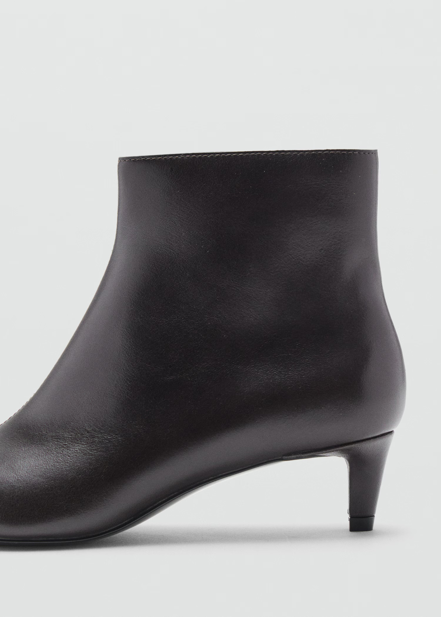 Leather boots with kitten heels | Mango (US/MX/AU)