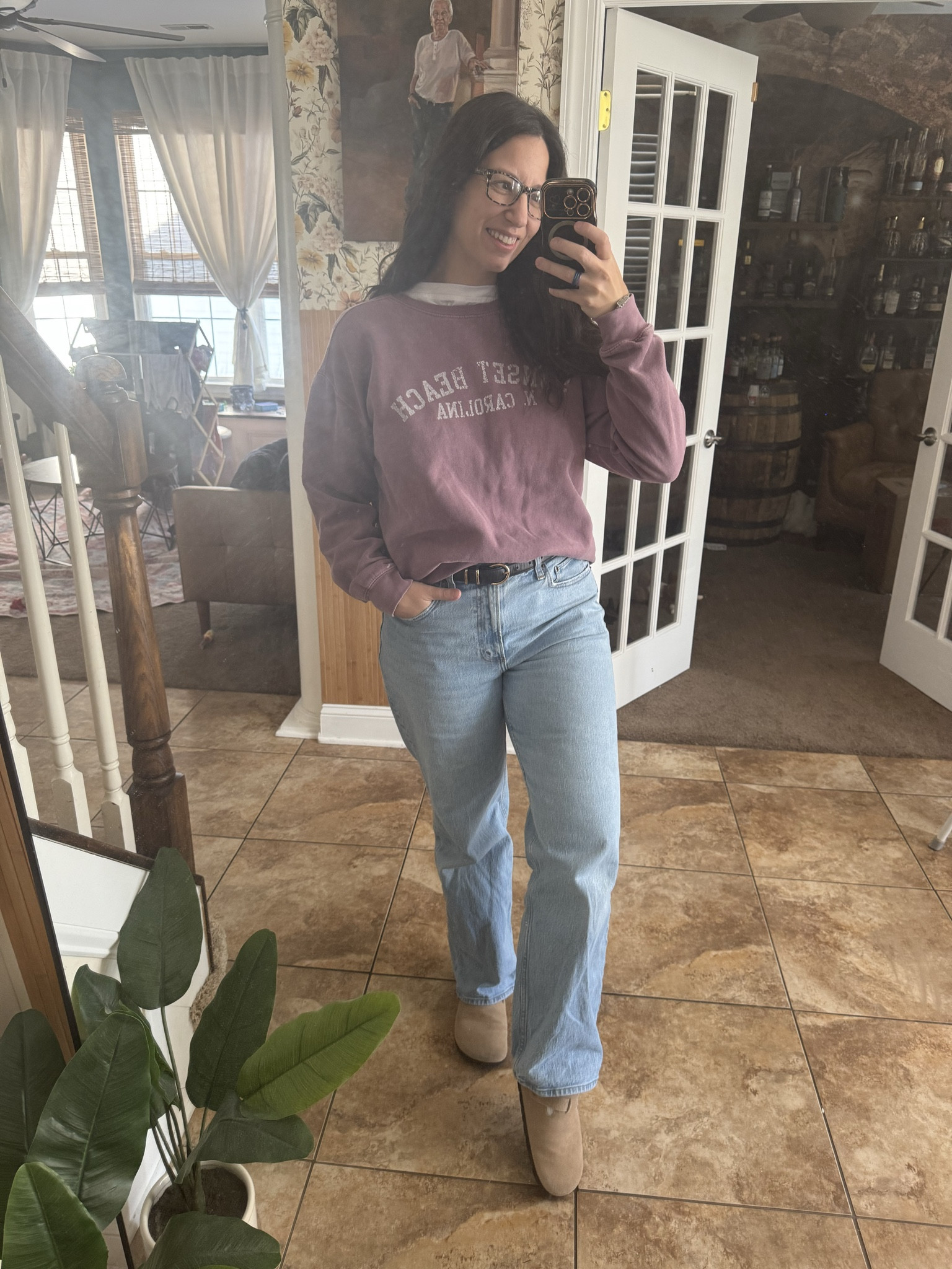 Got the chillier days. Fashion tip: wear a basic tee backwards under sweatshirt for a pop of white collar. Adds to the look. 

#LTKdayinmylife #LTKootd #LTKmomlife