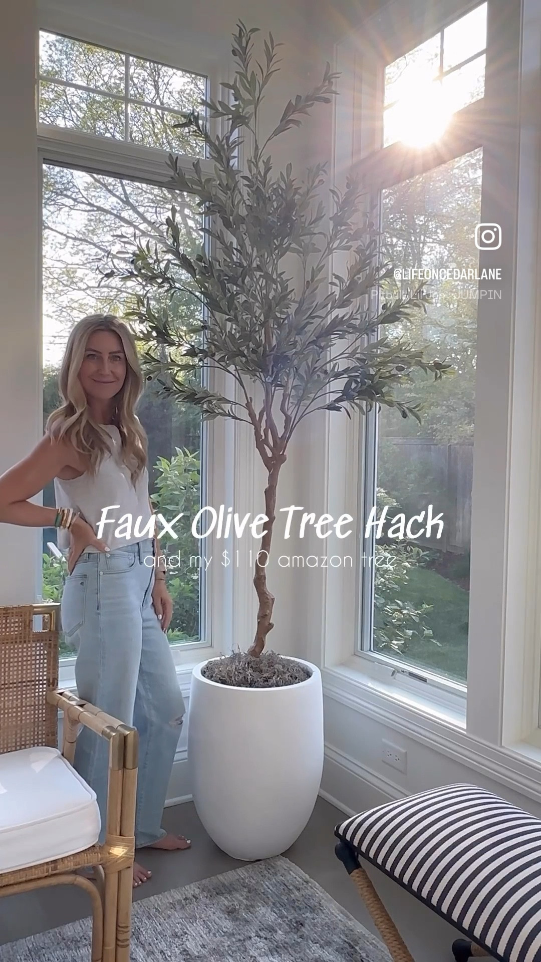 Absolute fave Amazon olive tree planter hack!! Make this affordable olive tree look designer! 

#LTKhome #LTKsalealert