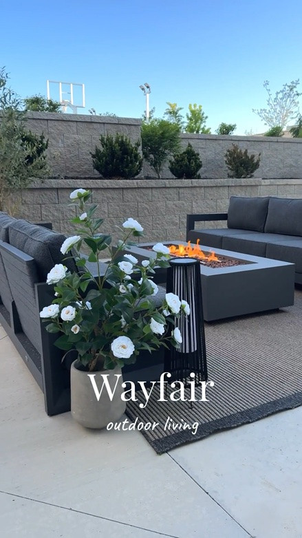 #AD @wayfair is a one-stop shop to elevate your outdoor spaces for entertaining this year!

These Wayfair pieces completely changed the feel of our front porch to welcome guests, our patio conversation area, and our outdoor dining set up.  They made everything look more styled and intentional:

• Front porch planters that frame the entry and make the house feel welcoming before anyone even walks inside

• A wood patio dining set that instantly creates a place to gather for dinner outside

• An outdoor conversation area with gas fire pit for cozy conversations and memories in the making - a place for guests to sit, chat, and enjoy a s'more or two.

I love mixing pieces like these because they make the outside of our home feel just as designed and comfortable as the inside.

#wayfair #wayfairpartner