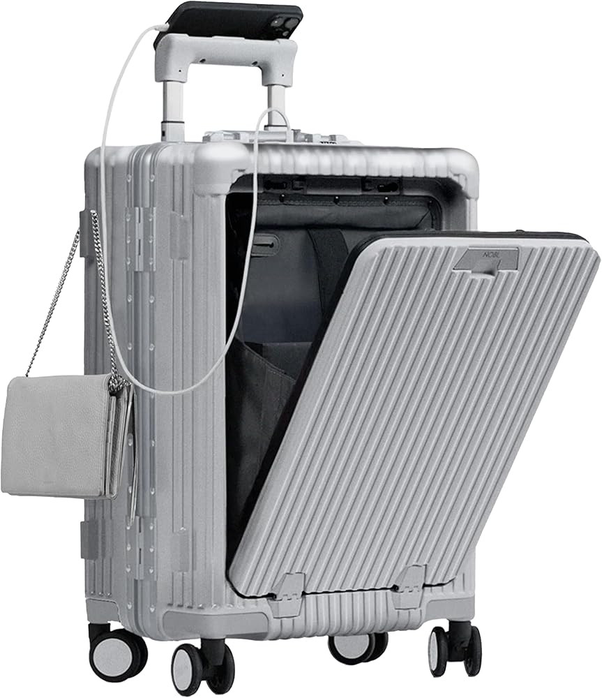 Nobl Travel Carry On Luggage, Noble Zipperless Aluminum Frame PC Hard Shell Suitcase, 20.8"x15"x8... | Amazon (US)