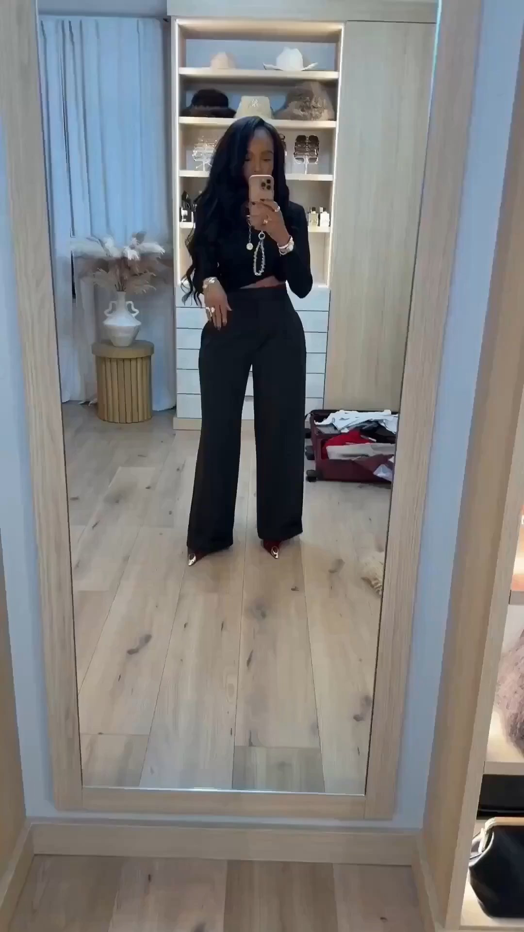 Effortlessly chic in an all-black moment that proves simple can still feel elevated. This matching set is one of those staples you’ll keep reaching for — easy to dress up with heels or keep casual with flats, and perfect for mixing into other looks so the cost per wear keeps dropping over time.

Perfect for dinner dates, nights out, travel days, or polished everyday wear.

📏 Sizing:
Wearing size Small  
Pants: 27 Long  
Height: 5'4" | Weight: 138 lbs | Bust: 34D | Waist: 27" | Hips: 40"

Shop instantly on the app to get all the outfit details.

Matching black set, elevated basics, affordable capsule wardrobe, minimalist outfit ideas, versatile black outfits, long-term shopping staples styled multiple ways.

Follow me on Instagram and YouTube @kirasfashionfinds 

#LTKPetite #LTKWorkwear #LTKootd