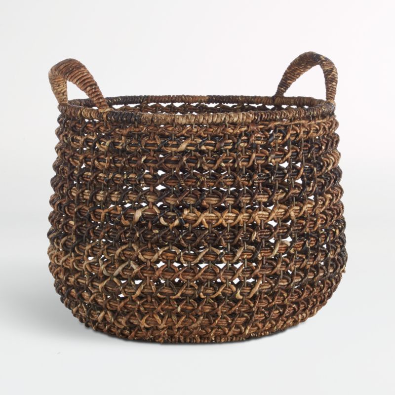 Zuzu Round Handwoven Basket + Reviews | Crate and Barrel | Crate & Barrel