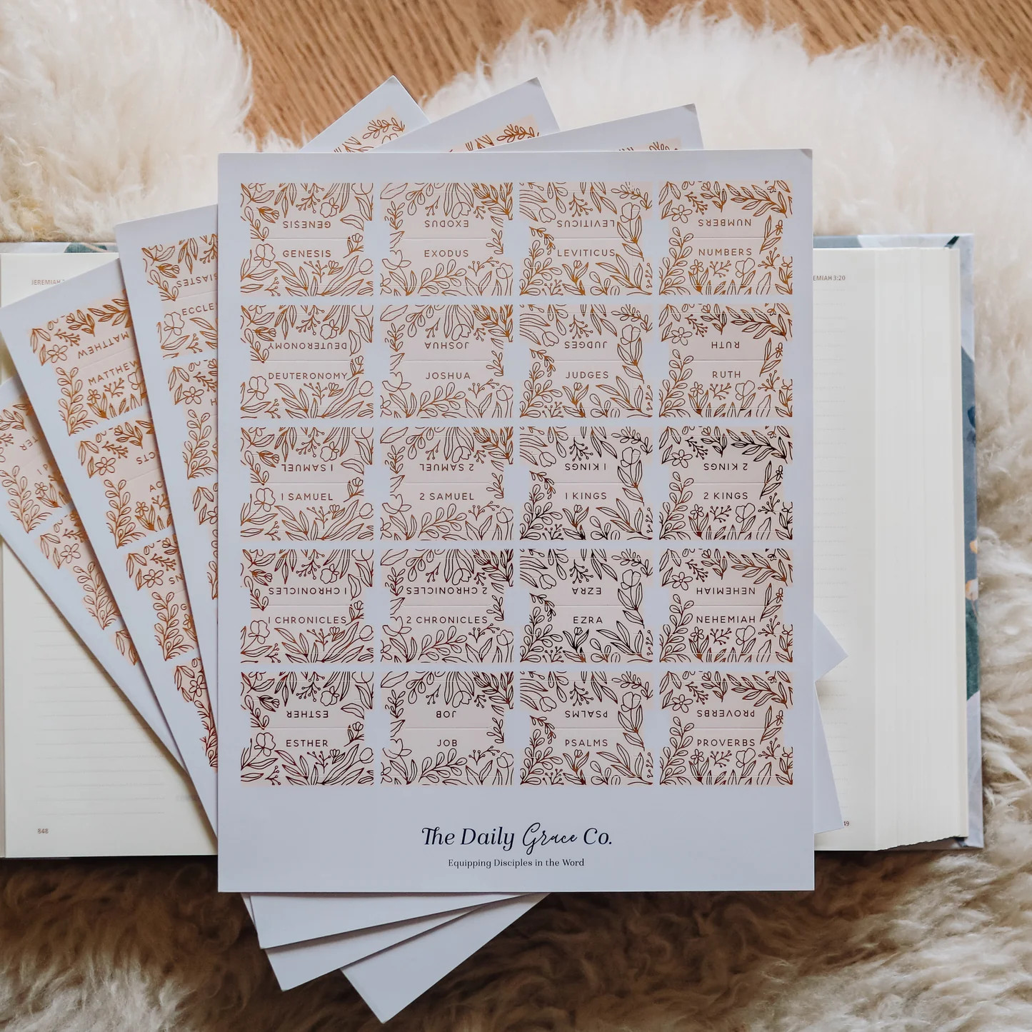 Gold Foil Bible Tabs - Light Peach | The Daily Grace Co.