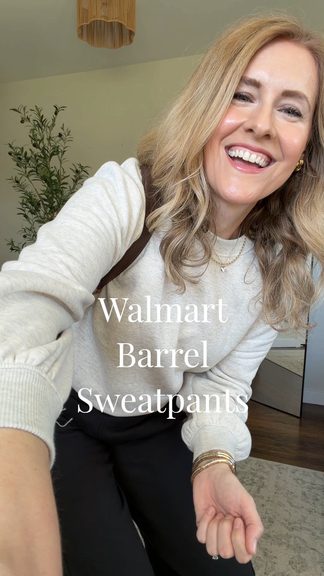 Easy fall update with these $20 barrel leg sweatpants, fit is tts, I’m in a small. #walmartfashion

#LTKmomlife #LTKootd #LTKOver40