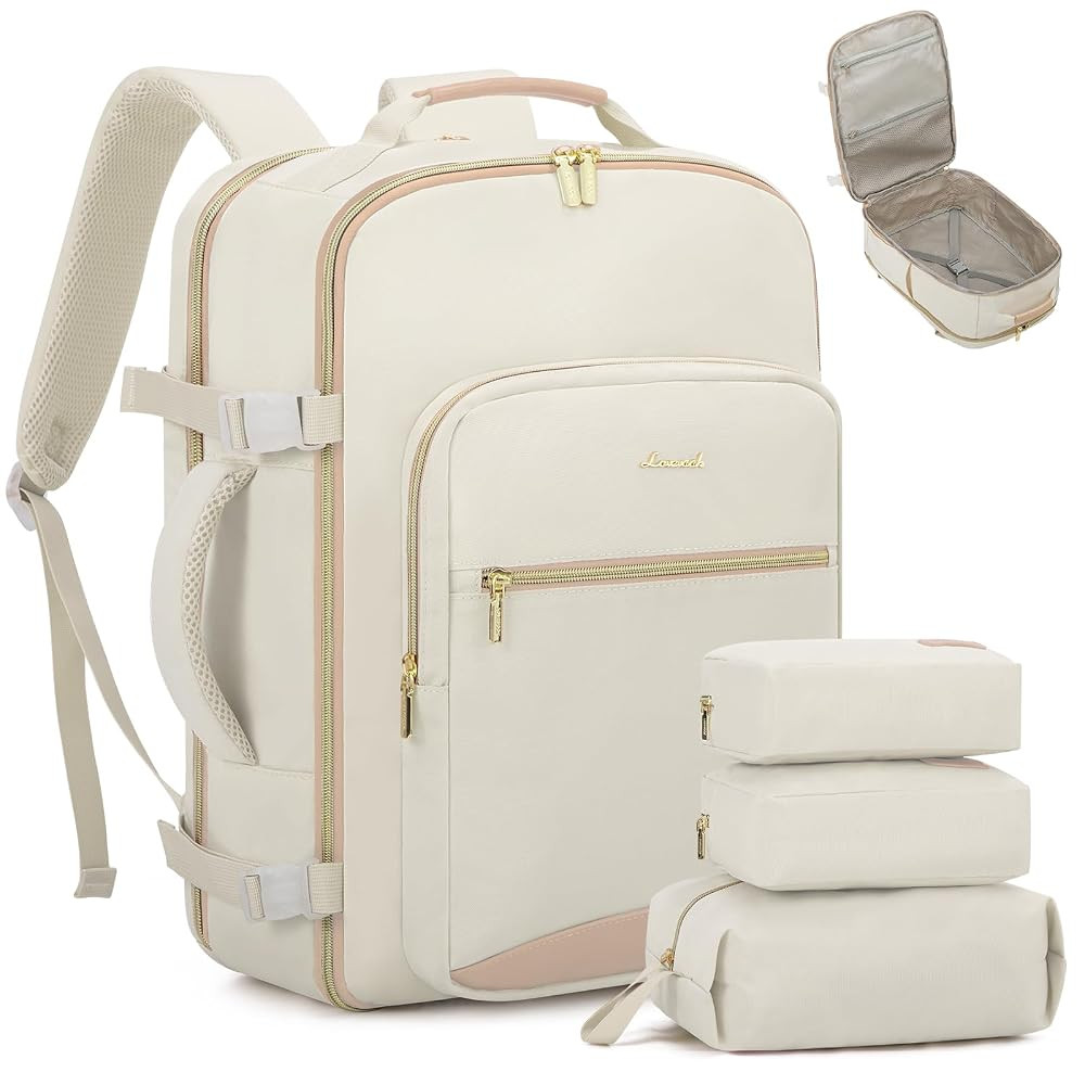 LOVEVOOK Travel Backpack for Women, 40L Personal Item Backpack Flight Approved with 3 Packing Cub... | Amazon (US)