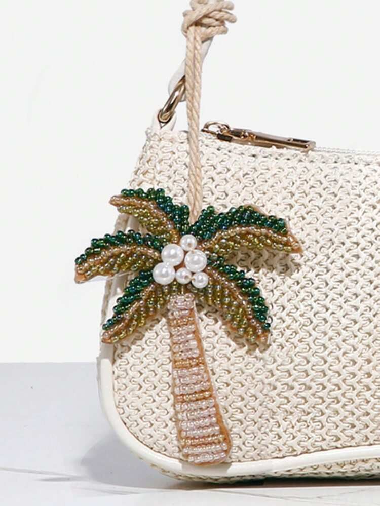 1pc Novachic Vacation Style Beaded Sea Star, Coconut Tree, Sea Turtle Animal Bag Charm, Suitable For Summer Vacation, Beach, Hanging Accessory (Slight Color Difference Due To Batch Variation Of Rope Color) | SHEIN