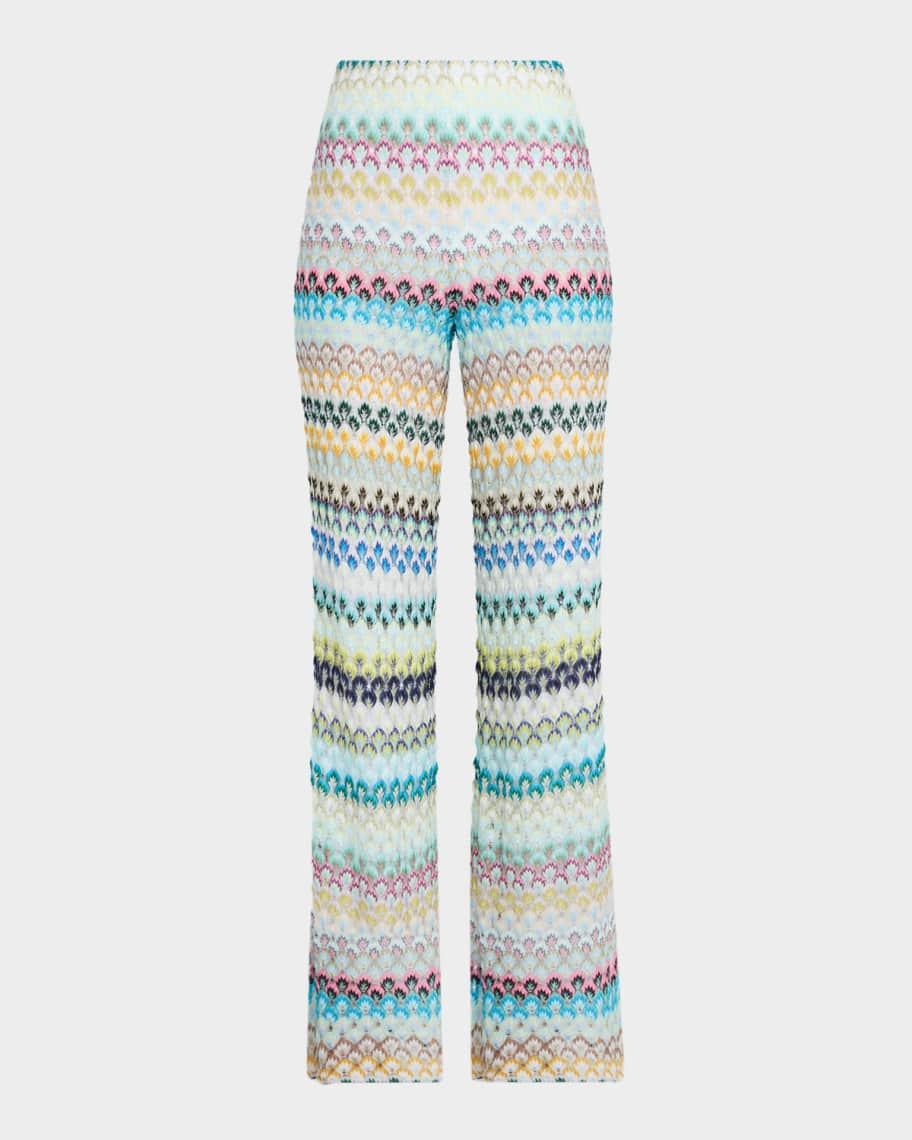 Missoni Abstract Floral Lace Wide-Leg Trousers | Neiman Marcus