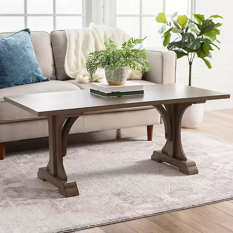 Gray Arched Wooden Coffee Table | Kirkland's Home